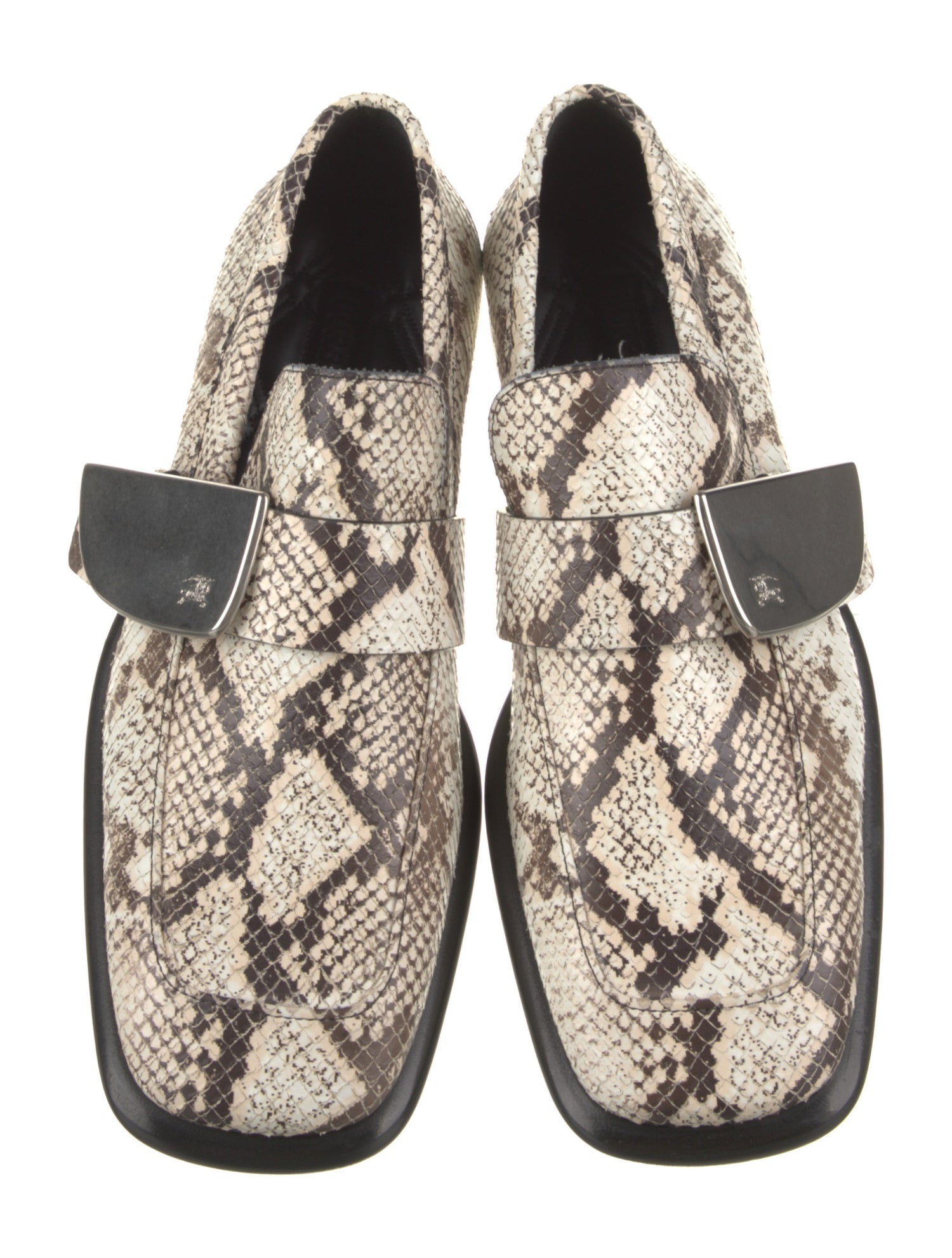 Burberry Snakeskin Animal Print Loafers