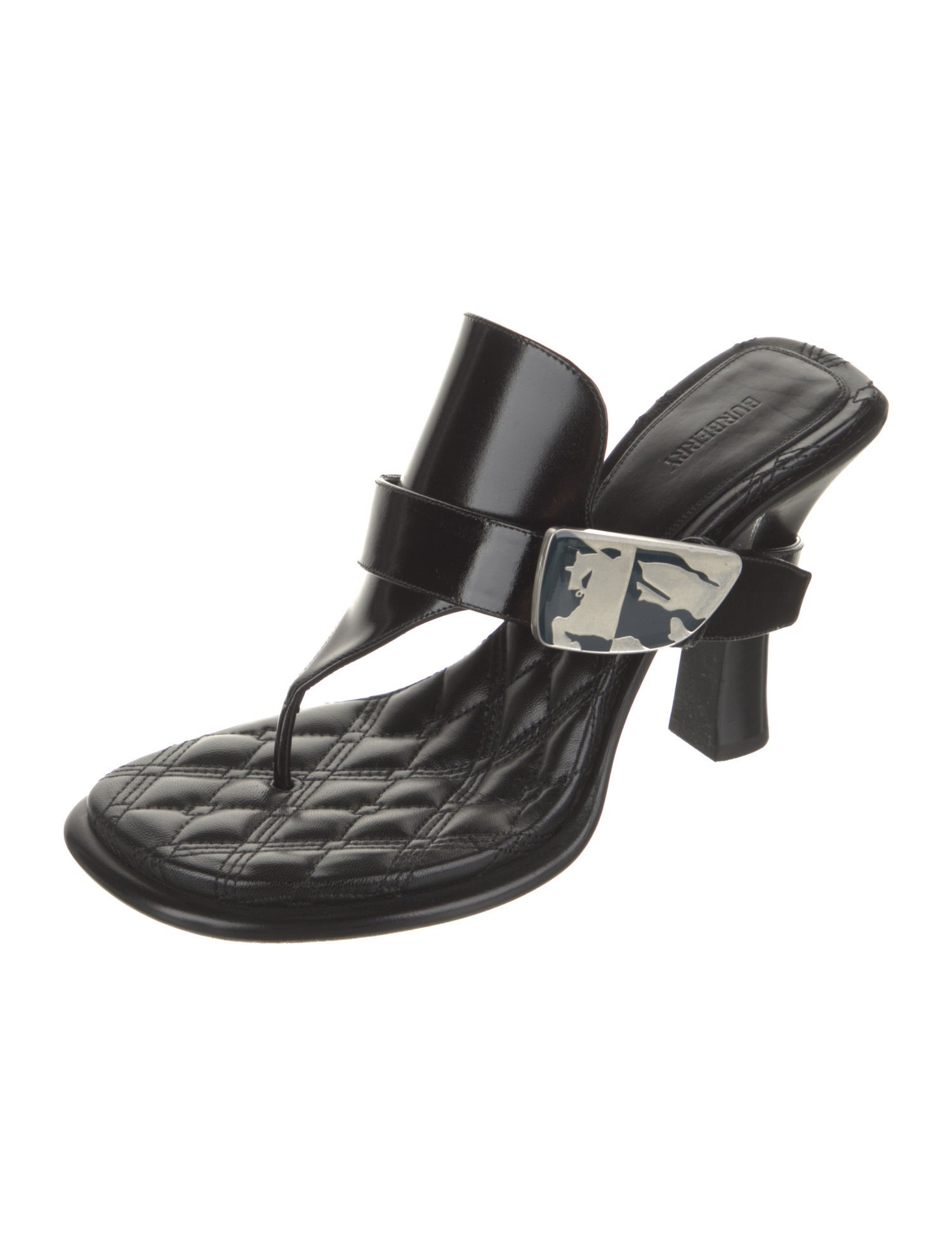 Burberry Leather Flip Flops