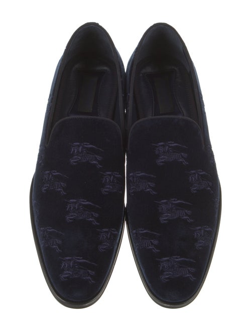 Burberry Velvet Printed Loafers