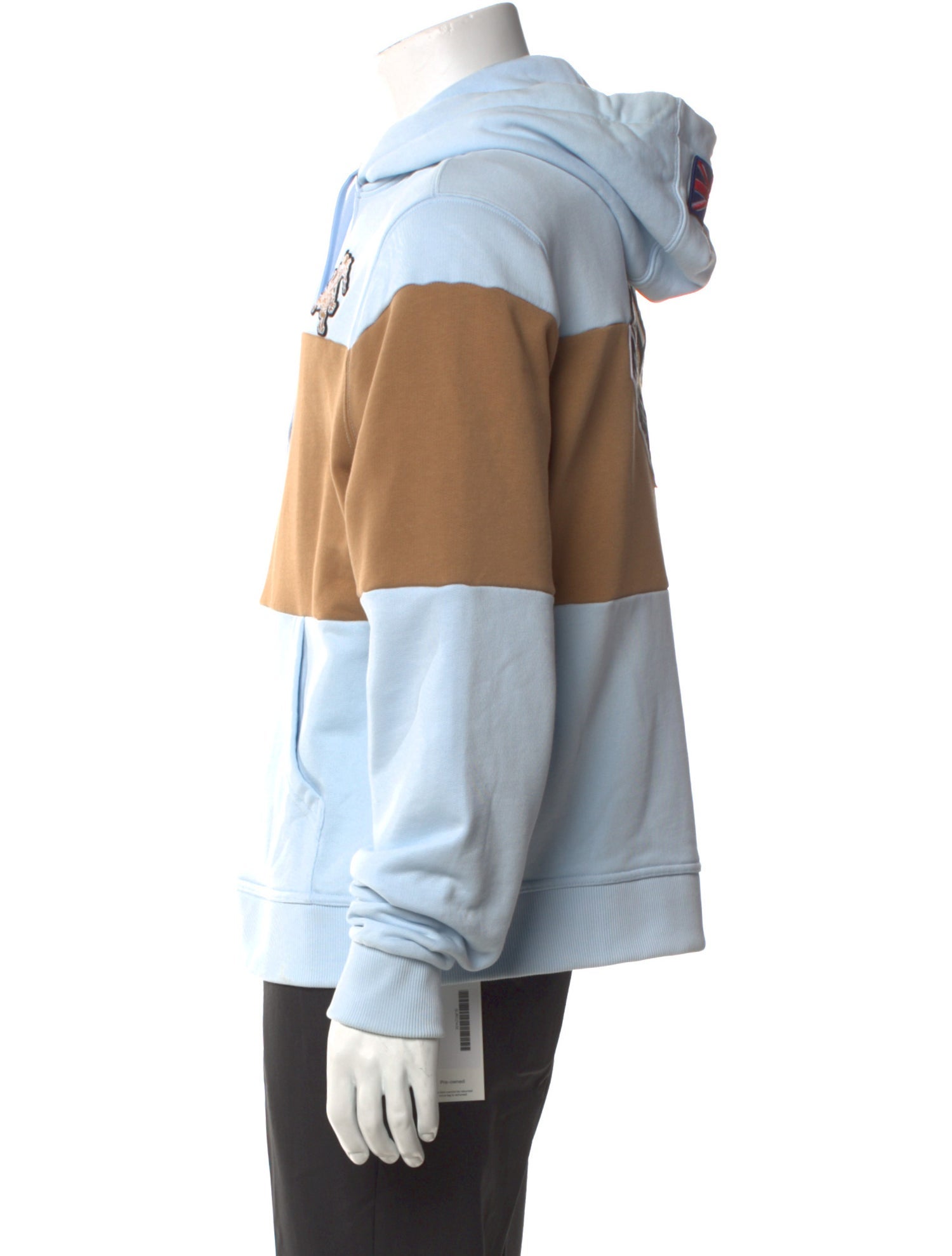 Burberry Colorblock Pattern Crew Neck Hoodie