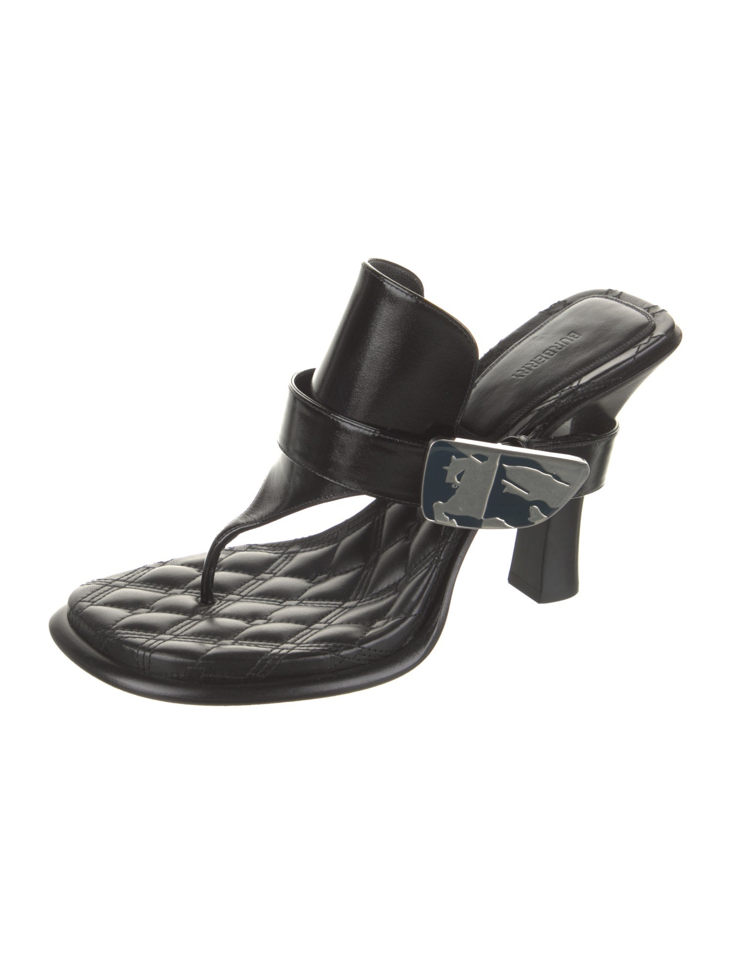 Burberry Leather Flip Flops