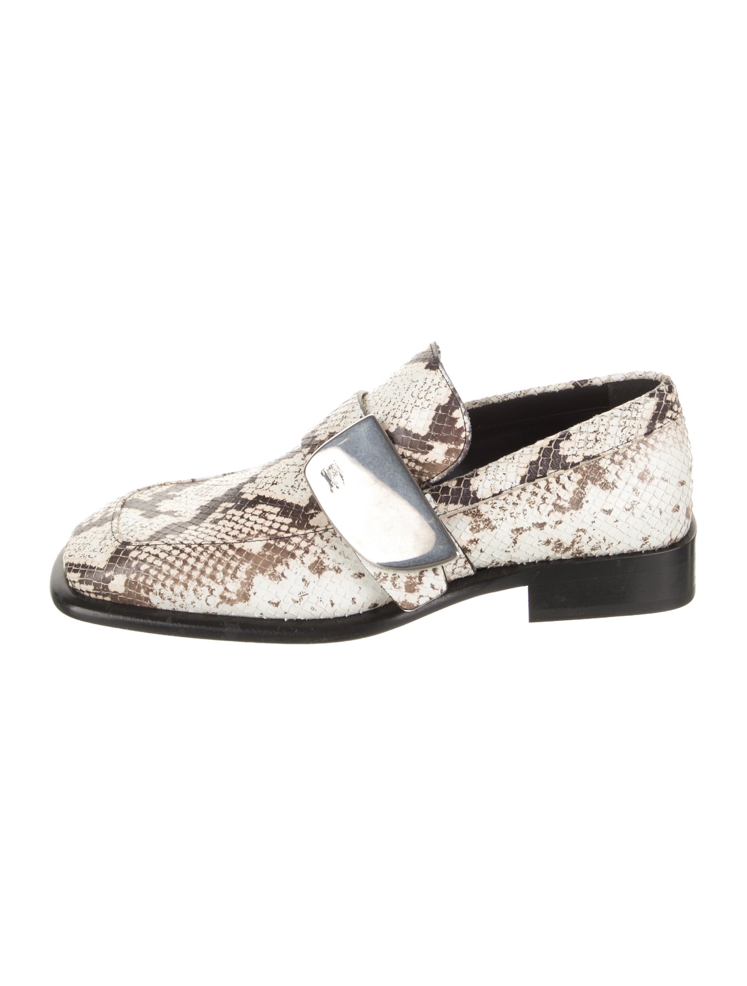 Burberry Snakeskin Animal Print Loafers