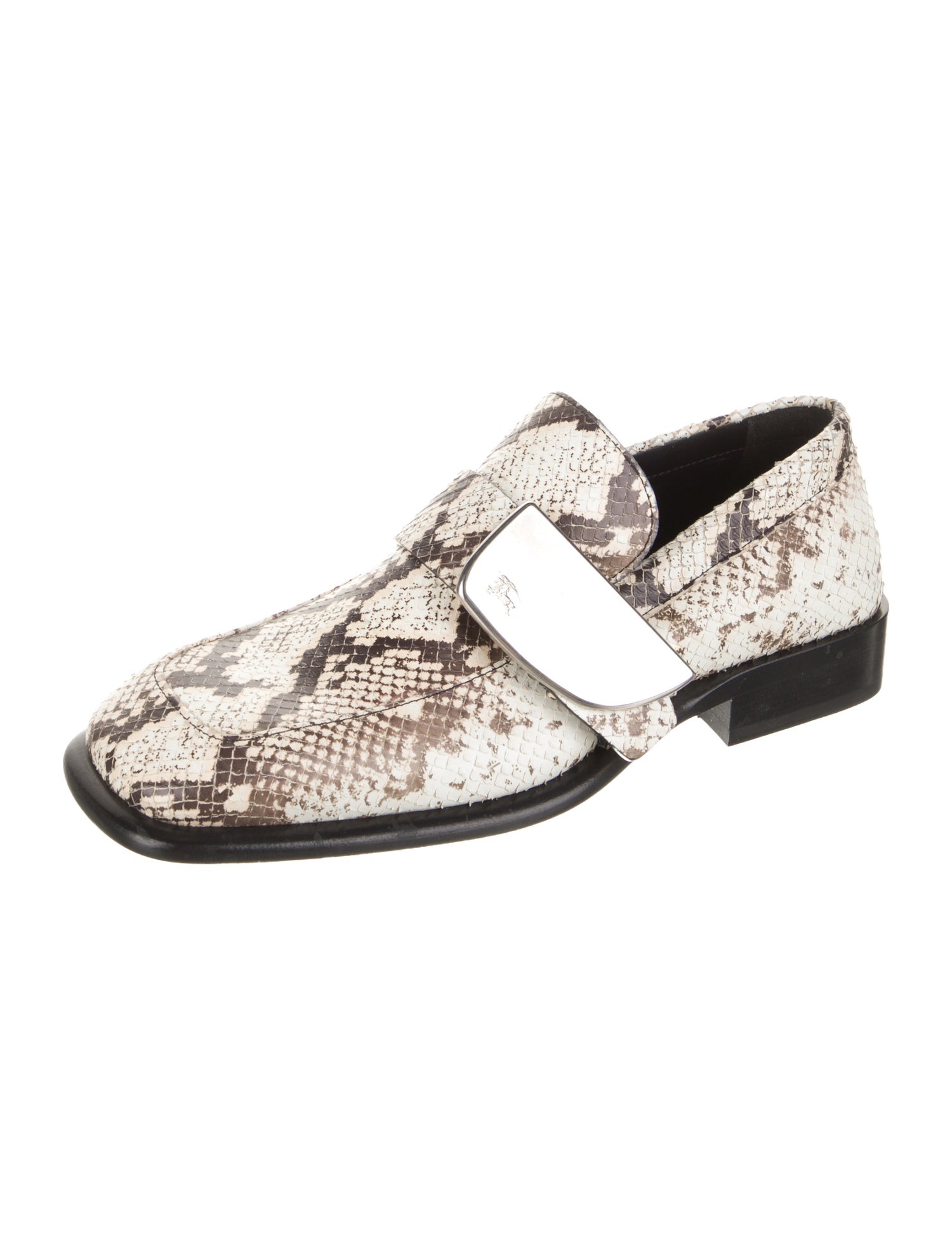 Burberry Snakeskin Animal Print Loafers