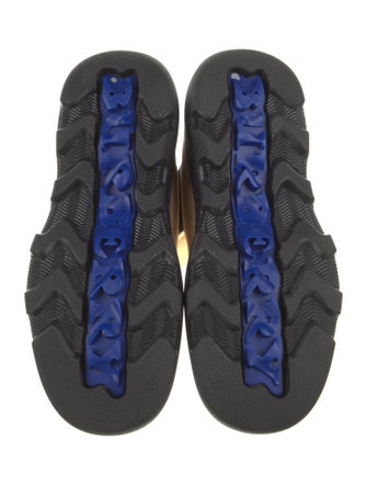 Burberry Leather Colorblock Pattern Chelsea Boots