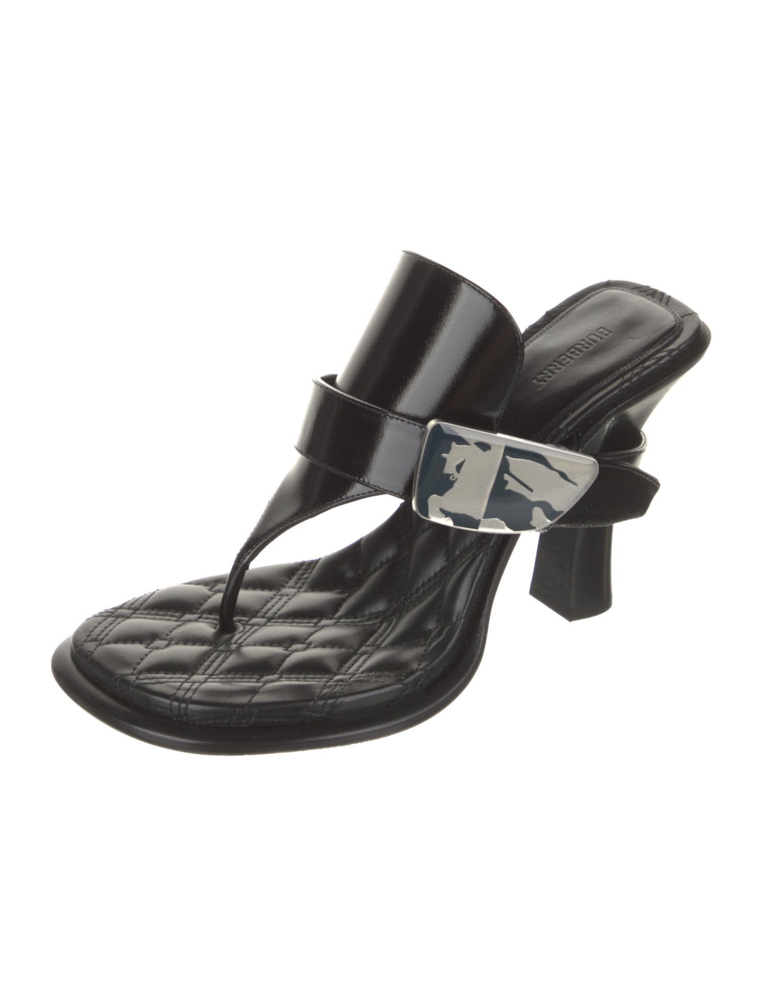 Burberry Leather Flip Flops