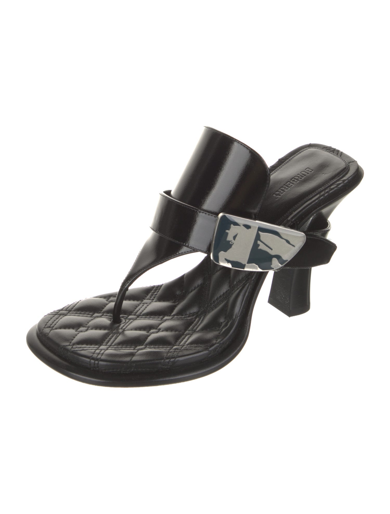 Burberry Leather Flip Flops