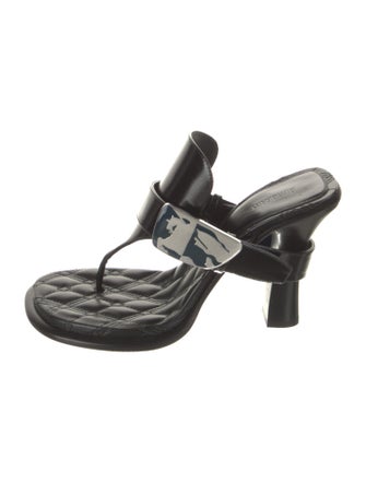Burberry Leather Flip Flops