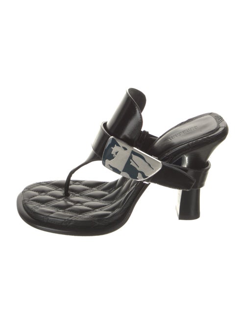 Burberry Leather Flip Flops