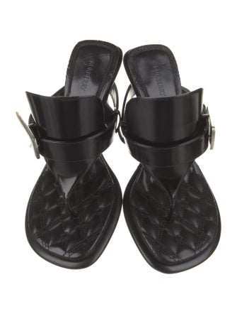 Burberry Leather Flip Flops
