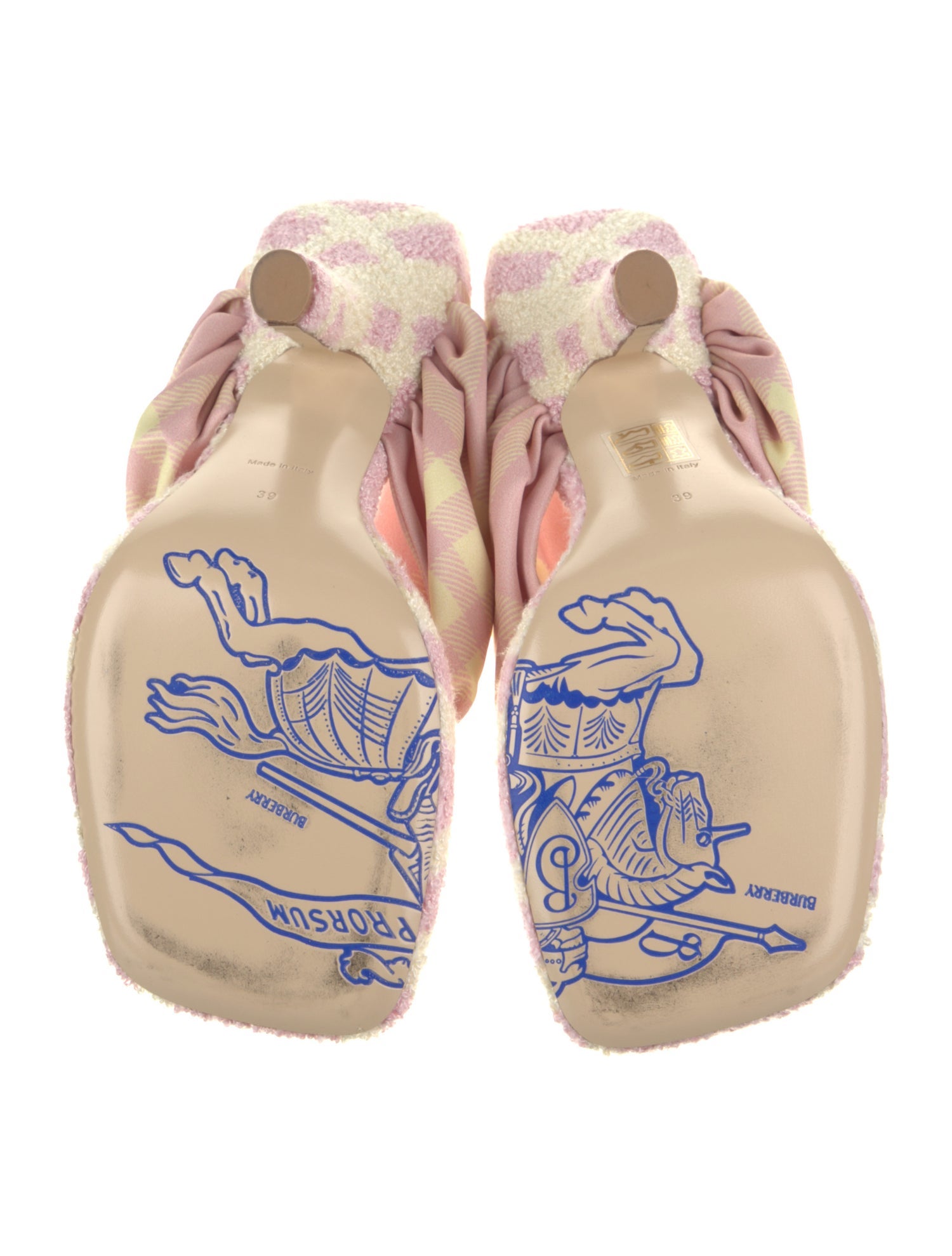 Burberry Striped Flip Flops