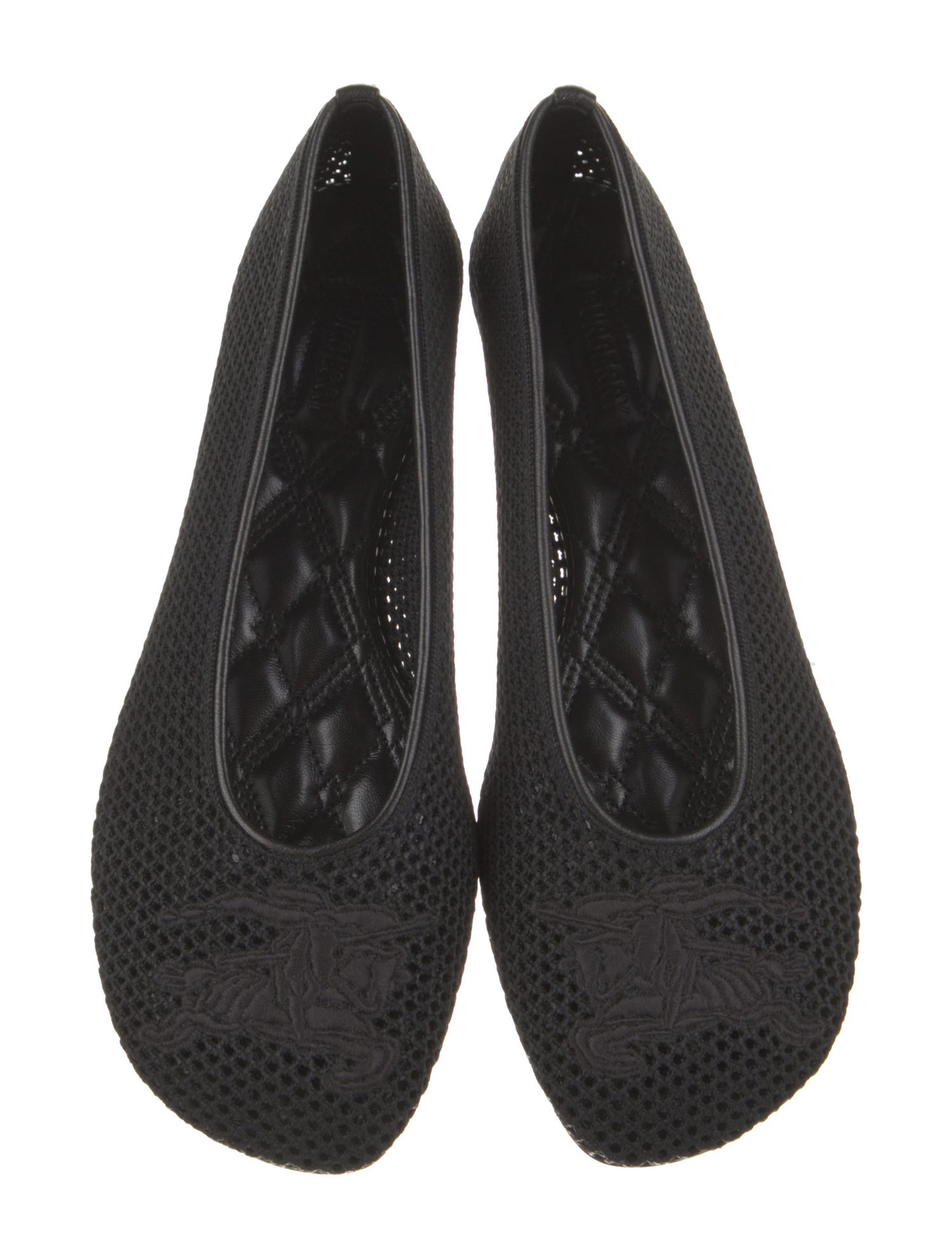 Burberry Mesh Embroidered Accent Flats