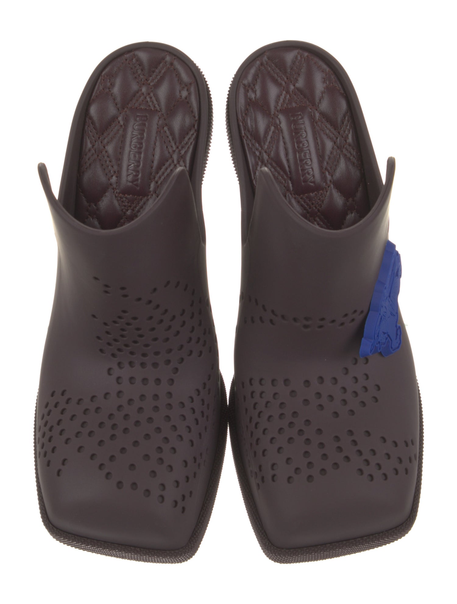 Burberry Rubber Graphic Print Mules