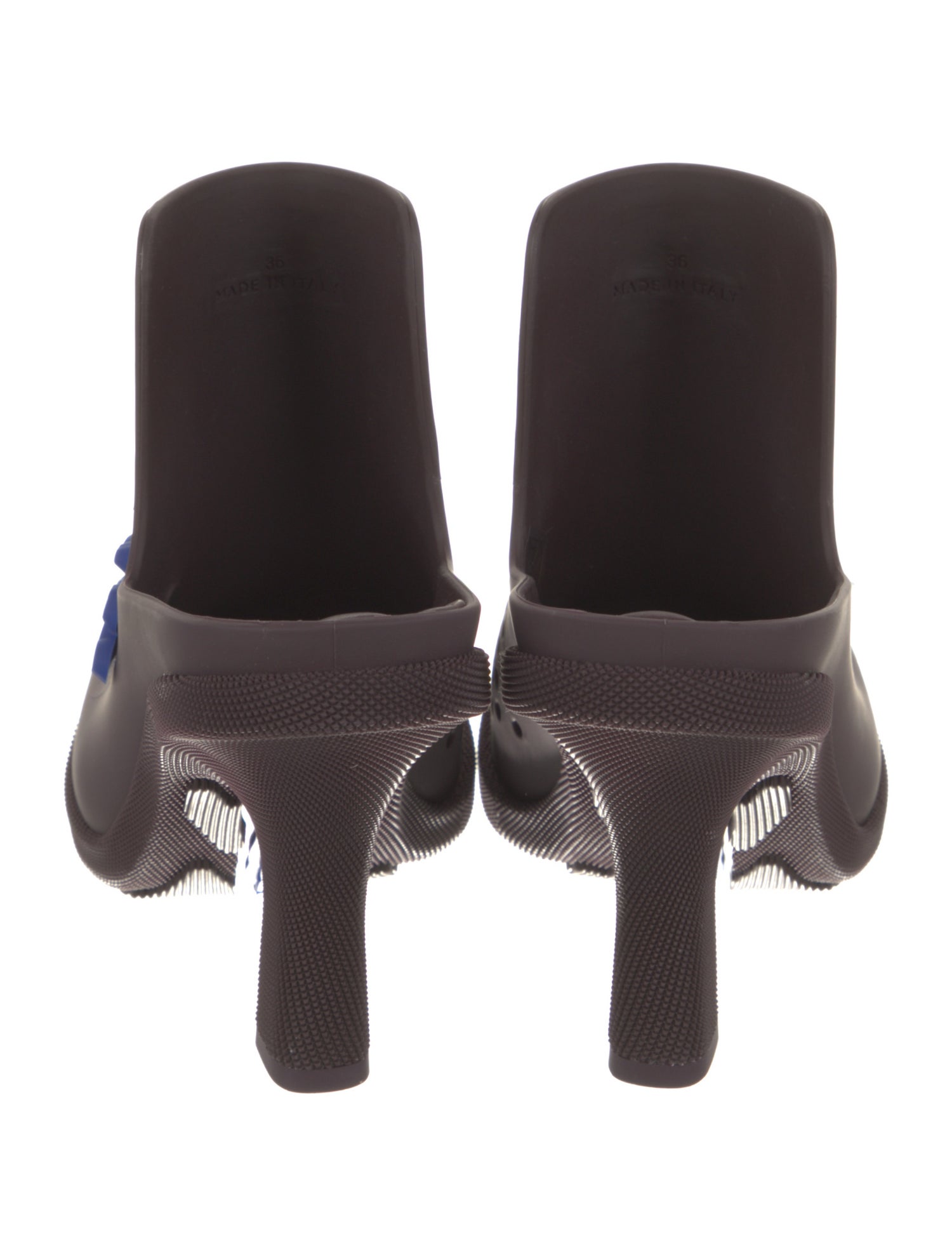 Burberry Rubber Graphic Print Mules