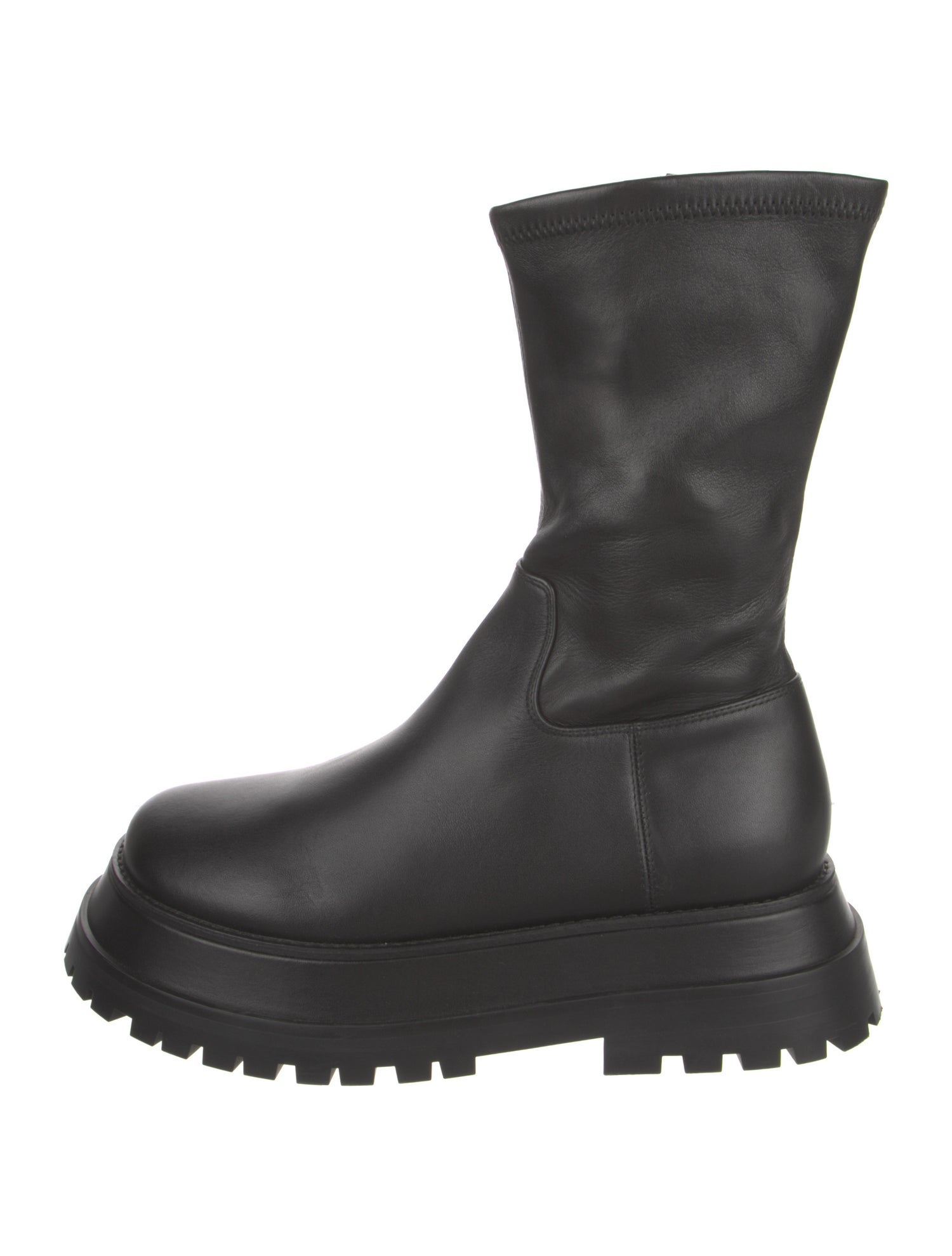 Burberry Leather Combat Boots