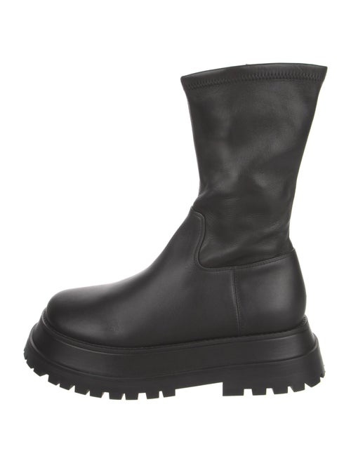 Burberry Leather Combat Boots