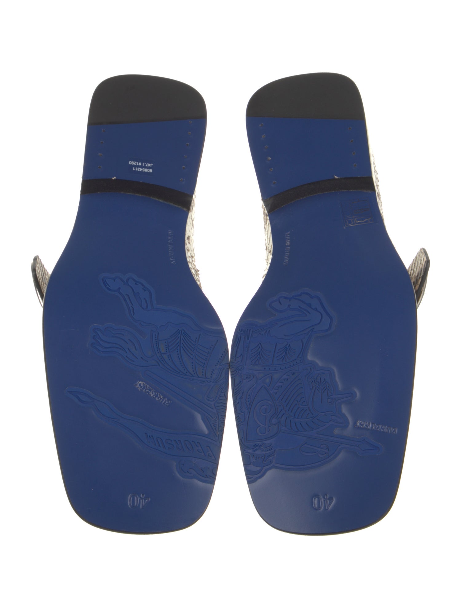 Burberry Python Animal Print Loafers