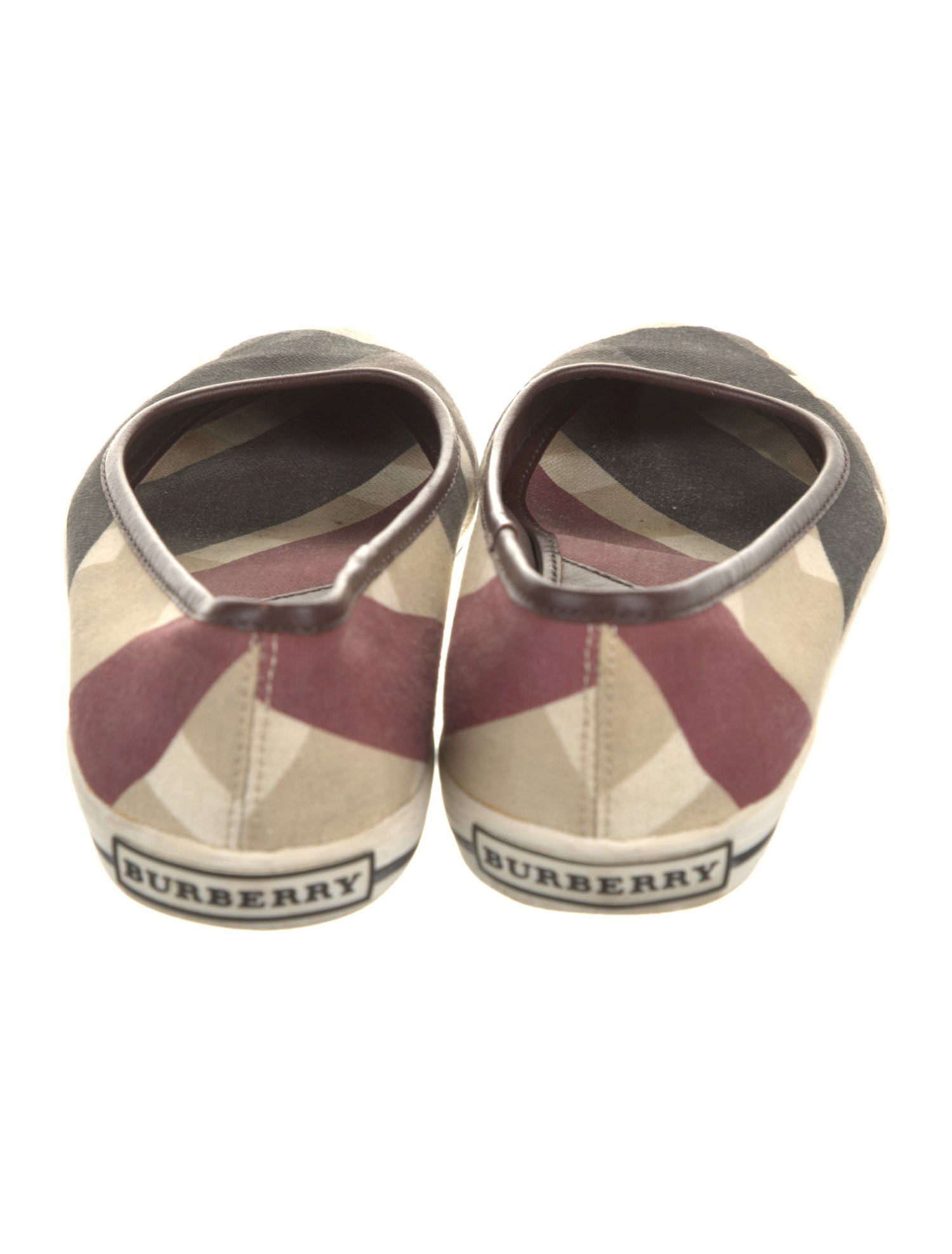 Burberry Canvas Printed Ballet Flats