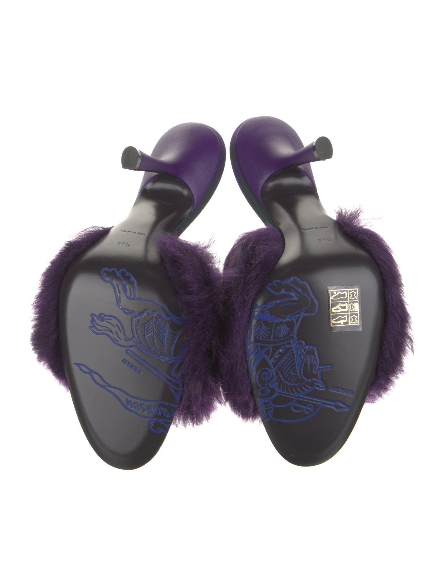 Burberry Faux Fur Slides