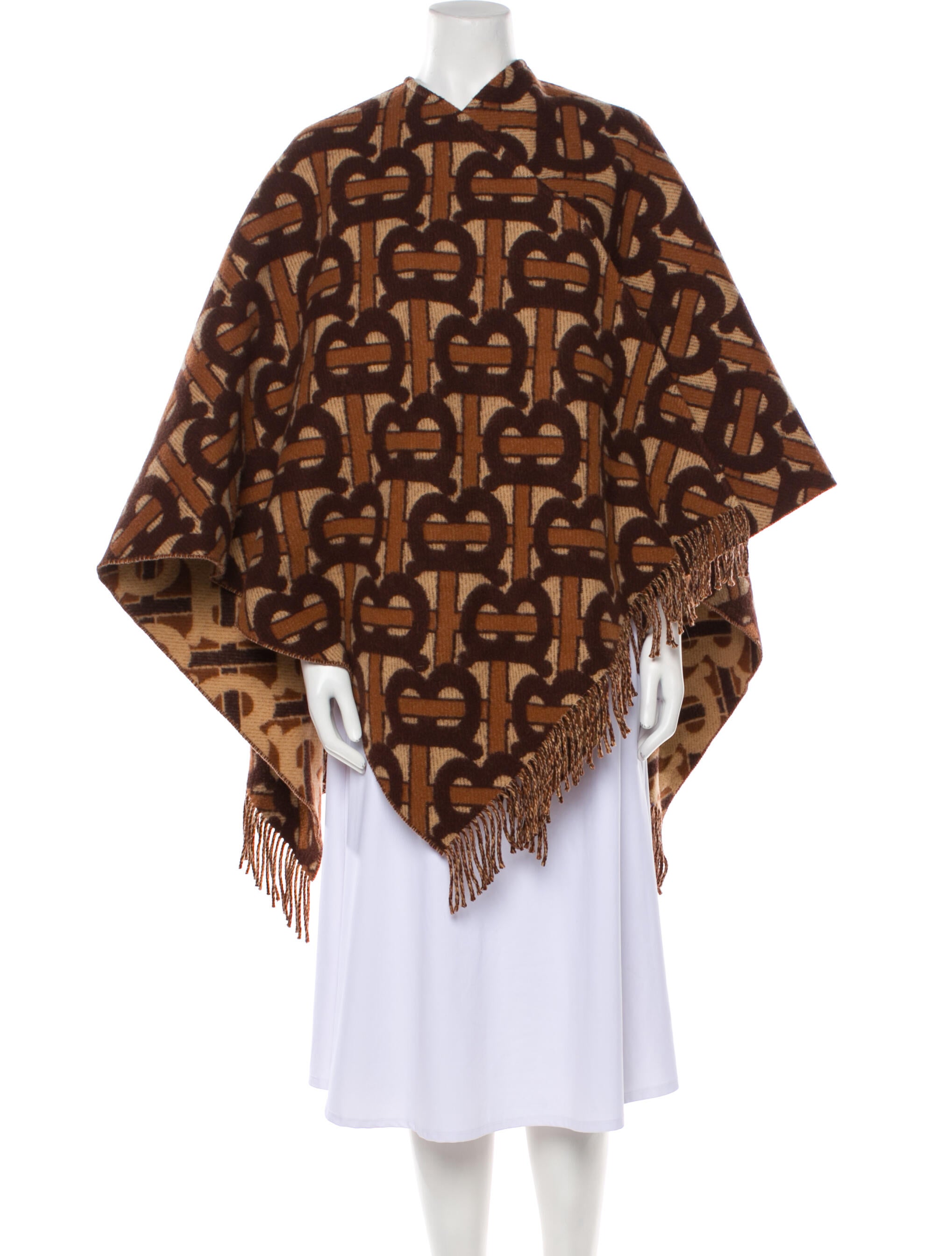Burberry Merino Wool Printed Shawl w/ Tags