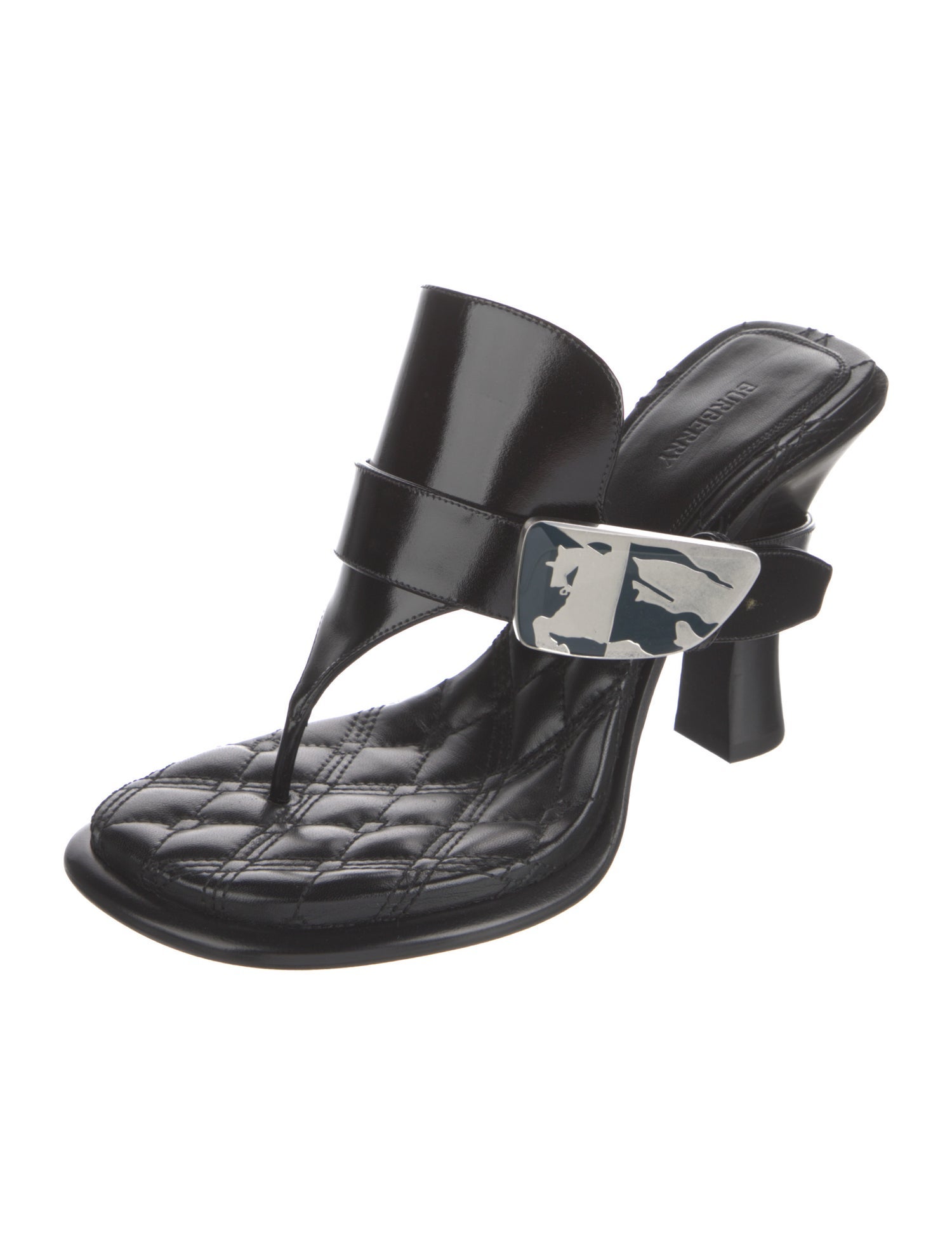 Burberry Leather Flip Flops