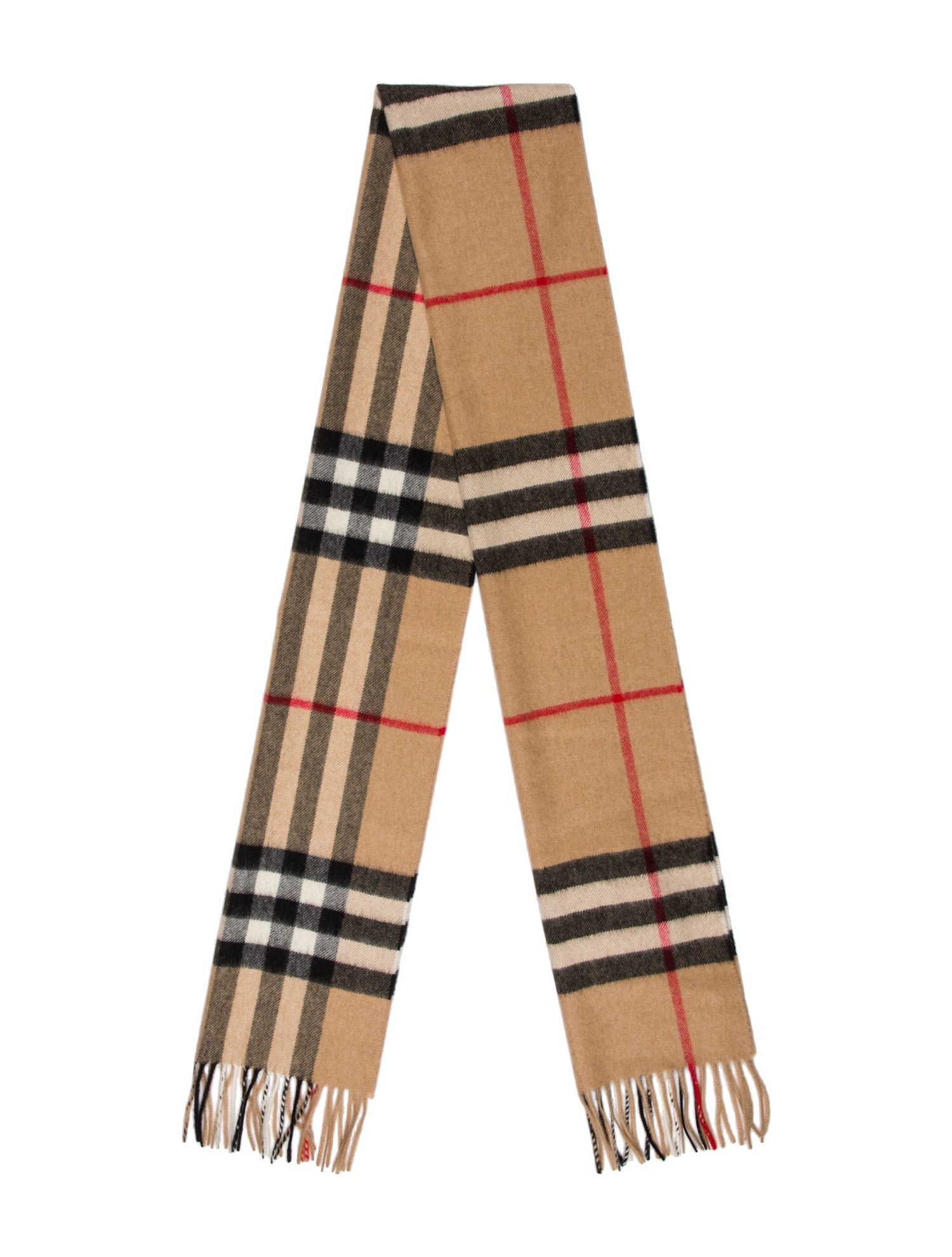 Burberry Cashmere Nova Check Pattern Scarf
