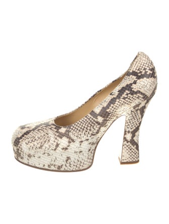 Burberry Snakeskin Animal Print Pumps