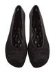 Burberry Mesh Leather Trim Embellishment Ballet Flats