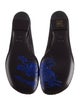 Burberry Mesh Leather Trim Embellishment Ballet Flats