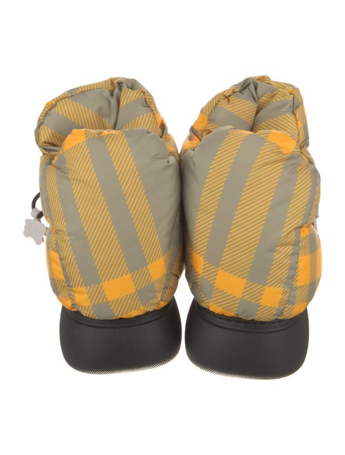 Burberry Nylon Plaid Print Boots