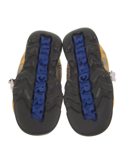 Burberry Nylon Plaid Print Boots