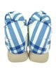 Burberry Nylon Plaid Print Boots