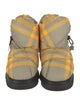 Burberry Nylon Plaid Print Boots