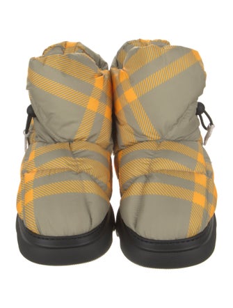 Burberry Rubber Plaid Print Rain Boots