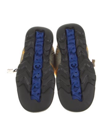 Burberry Nylon Plaid Print Boots