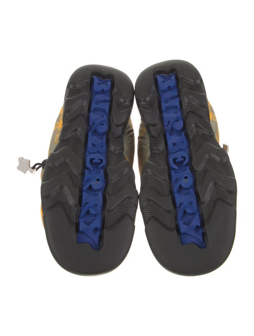 Burberry Nylon Plaid Print Boots