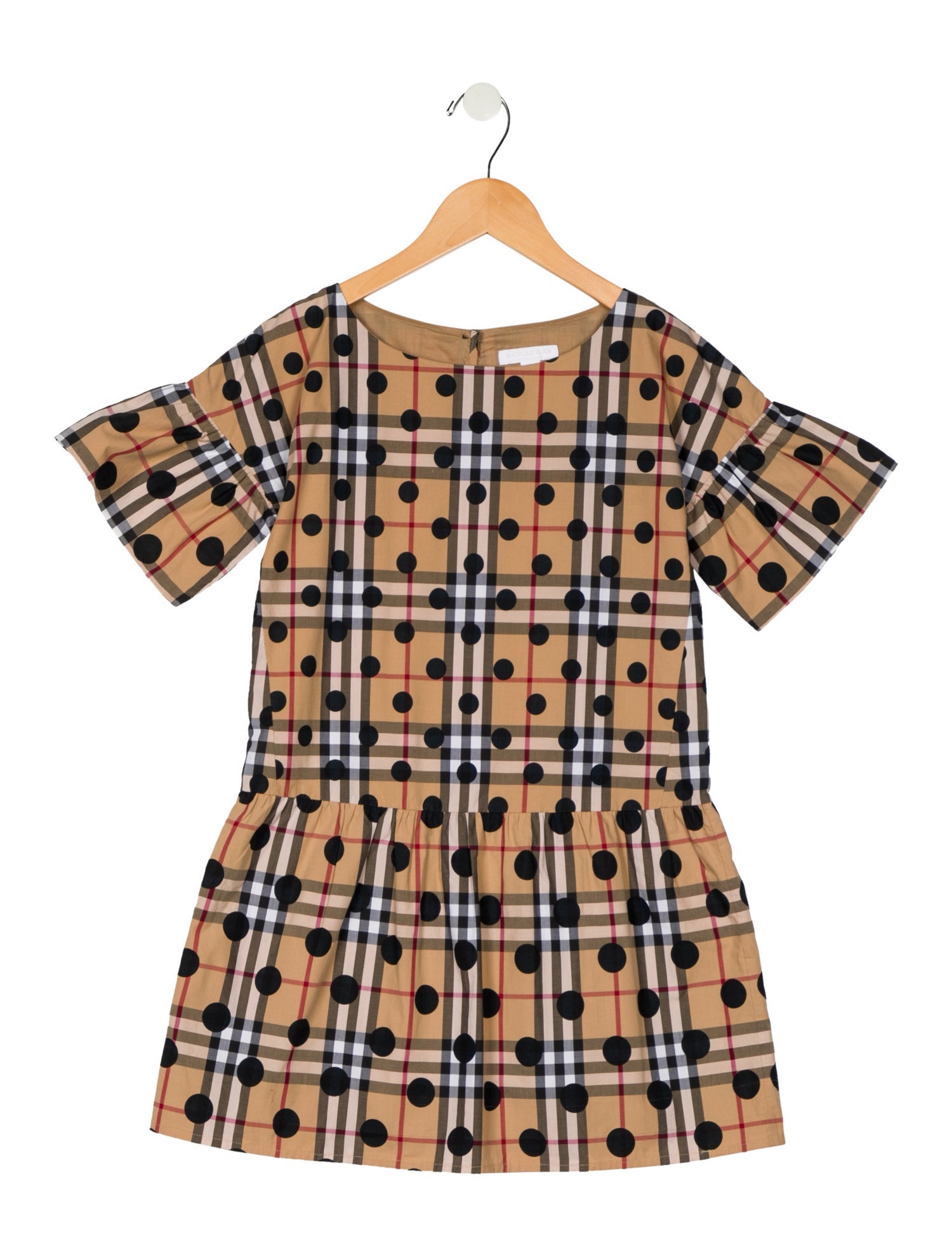 Burberry Girls Short Sleeve Check Pattern Dress