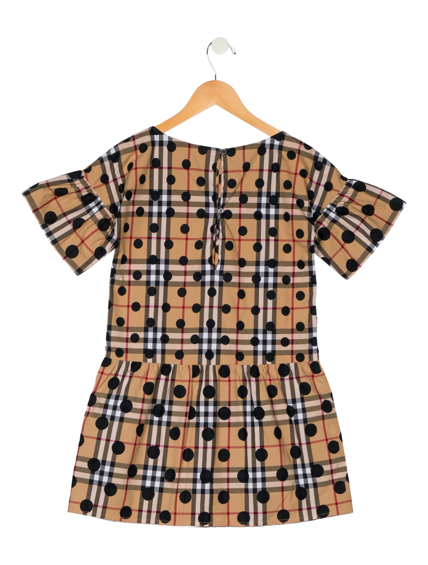 Burberry Girls Short Sleeve Check Pattern Dress