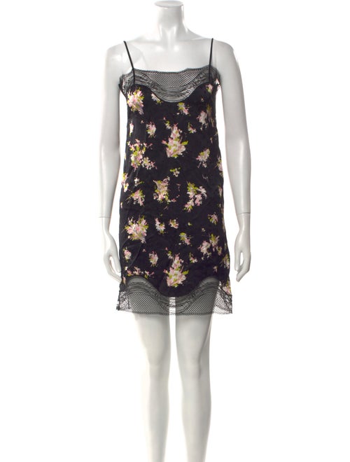 Burberry Floral Print Mini Dress
