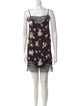 Burberry Floral Print Mini Dress