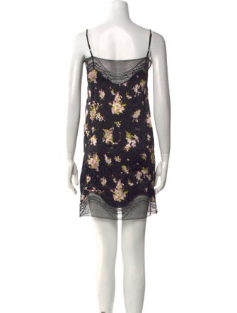 Burberry Floral Print Mini Dress