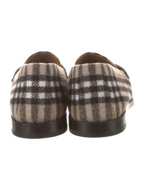 Burberry House Check Pattern Wool Loafers