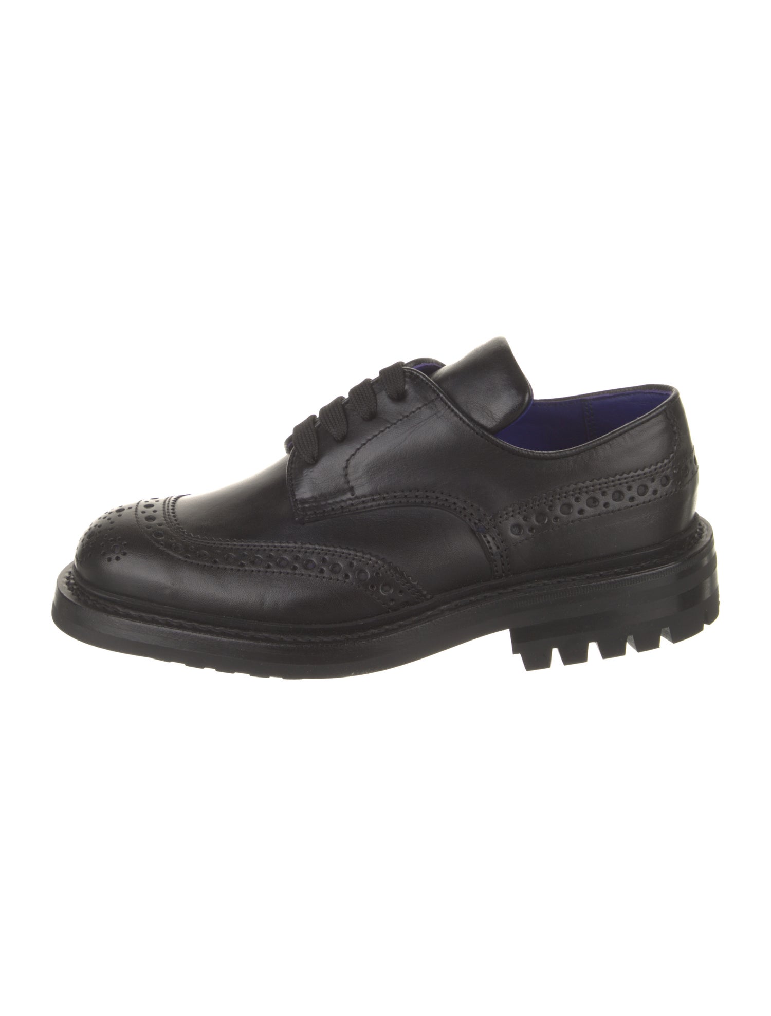 Burberry Leather Lasercut Accents Oxfords