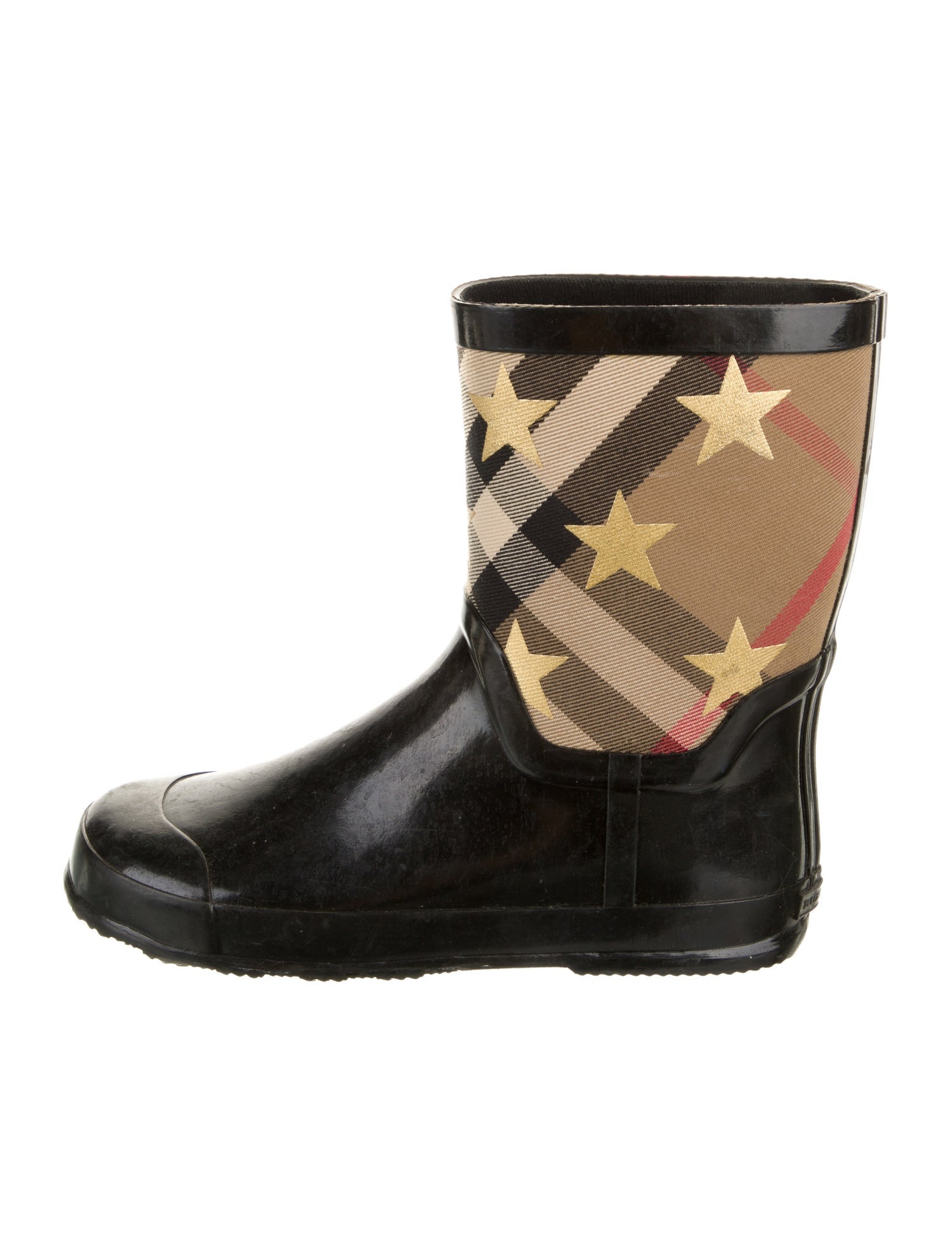 Burberry Girls' Rubber Check Rain Boots
