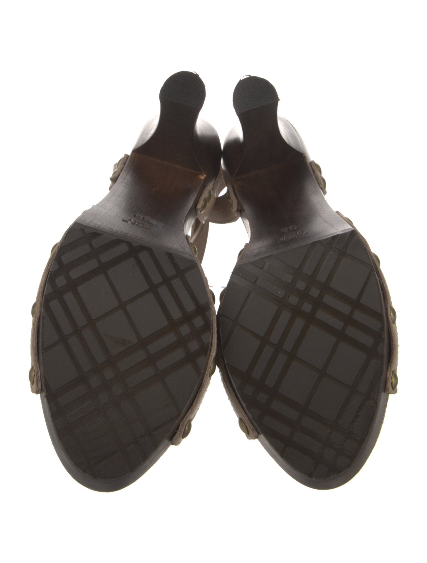 Burberry Nova Check Pattern Canvas Sandals