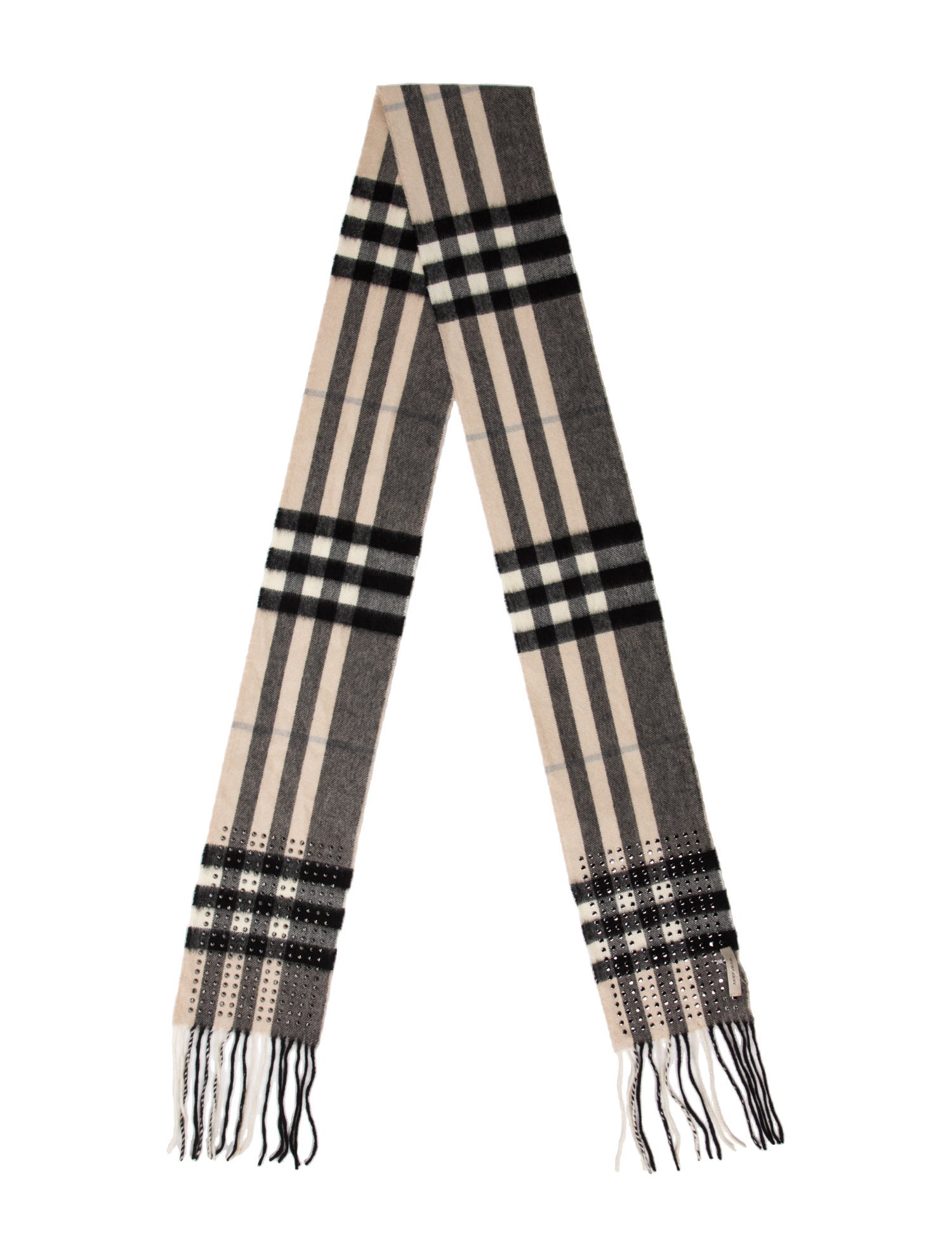 Burberry Cashmere Nova Check Pattern Scarf