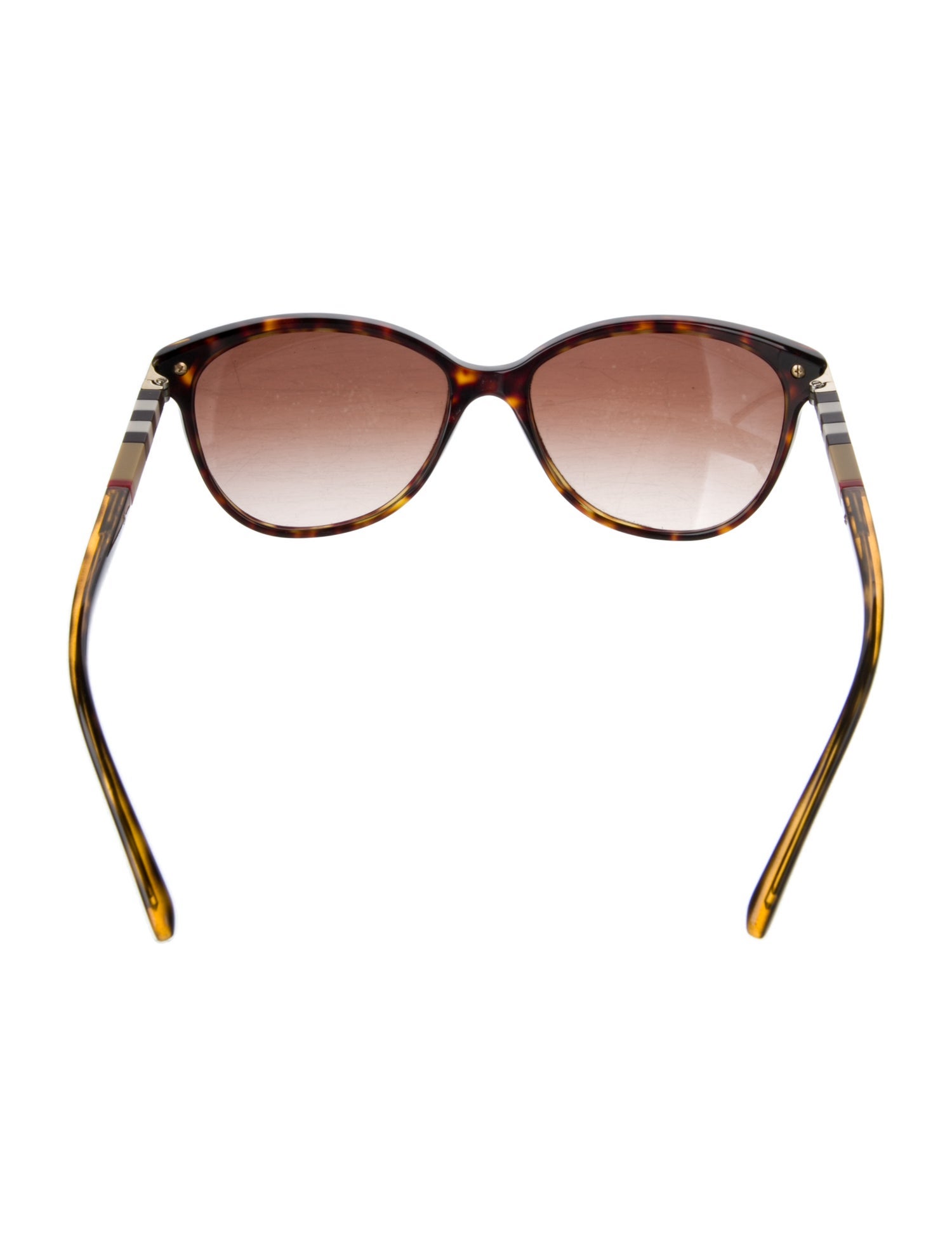 Burberry Nova Check Pattern Cat-Eye Sunglasses