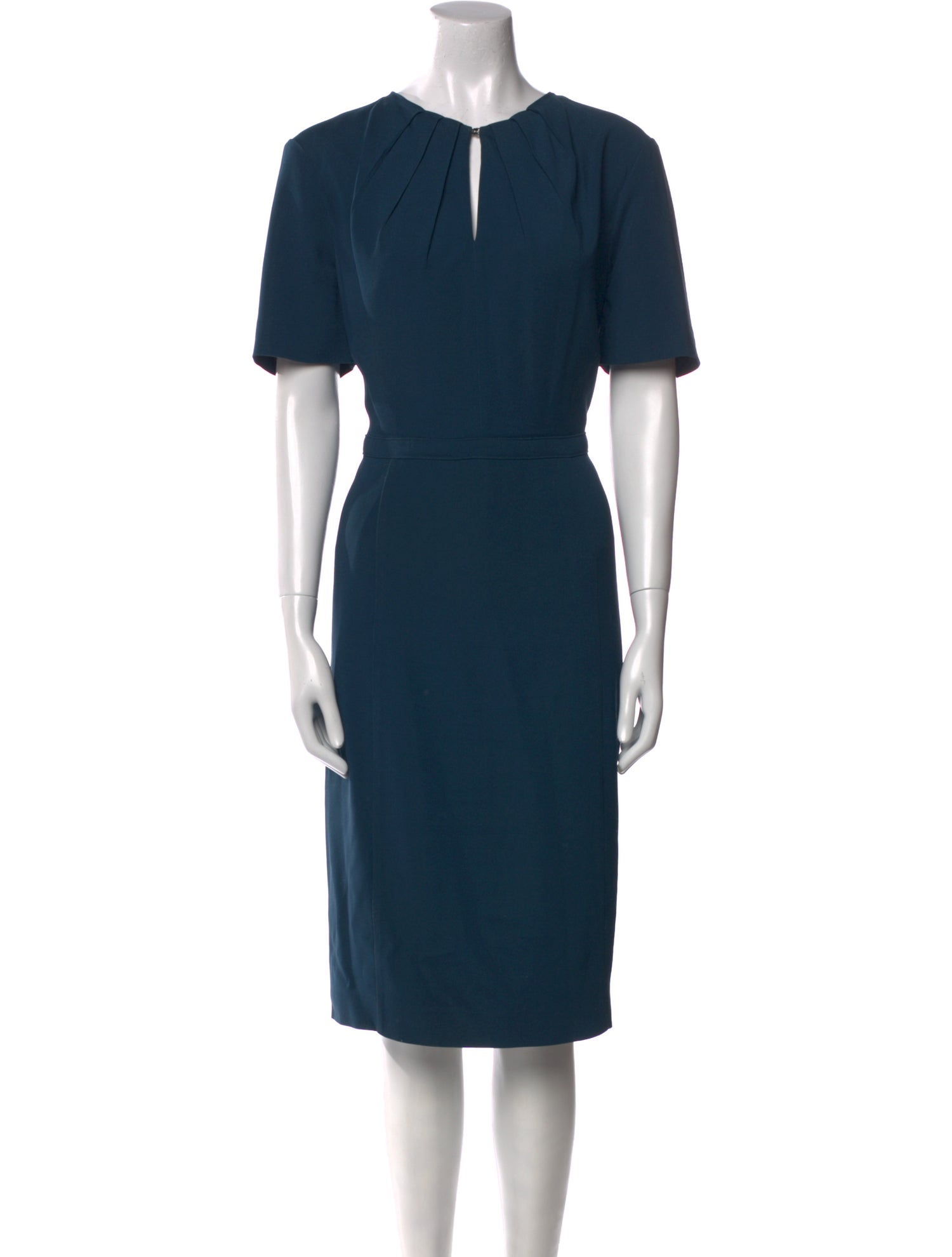 Burberry V-Neck Midi Length Dress