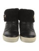 Burberry Leather Fur Trim Boots