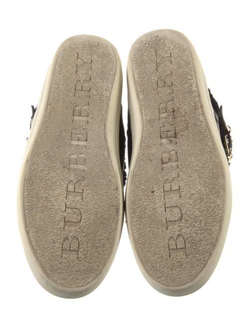 Burberry Leather Fur Trim Boots