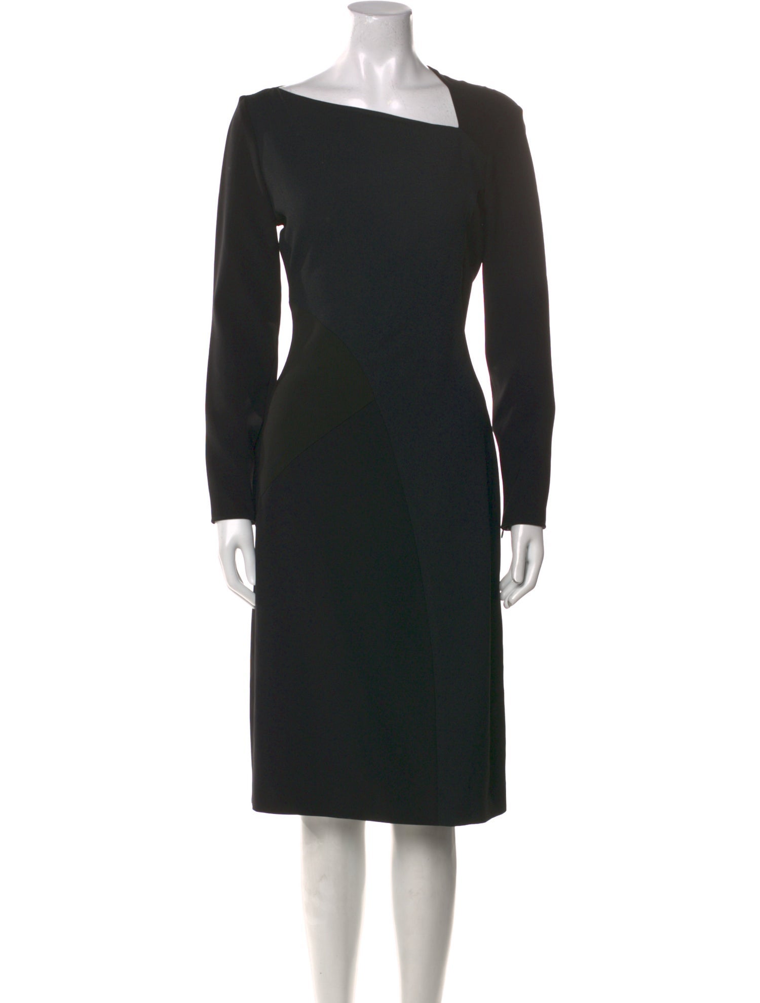 Burberry Bateau Neckline Midi Length Dress